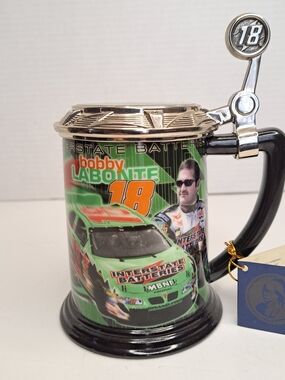 Bobby Labonte #18 Interstate Batteries - NASCAR Lidded Stein Franklin Mint 2002